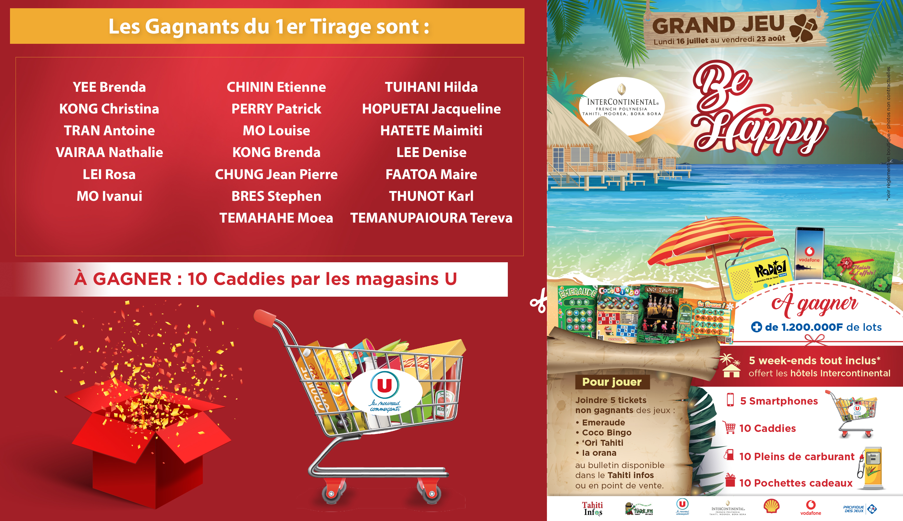 Déjà 20 heureux gagnants au jeu concours Be Happy de la PDJ 