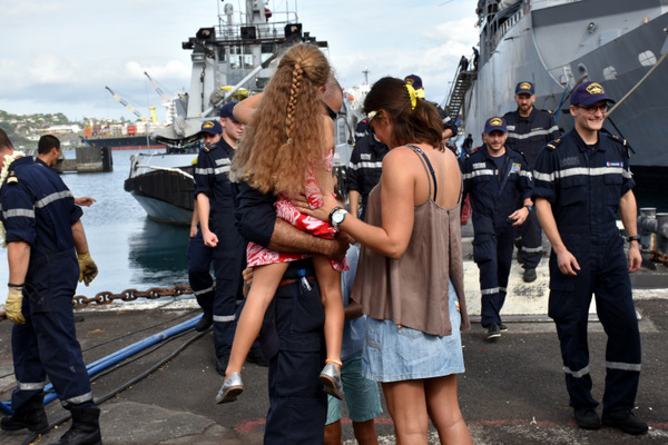 Le Prairial de retour à Papeete après trois mois de mission