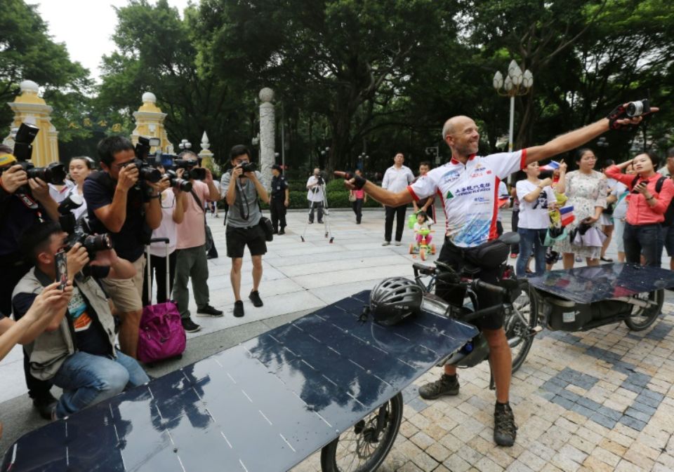 De Lyon à Canton en vélo solaire: un Belge remporte en Chine la course "Sun Trip"
