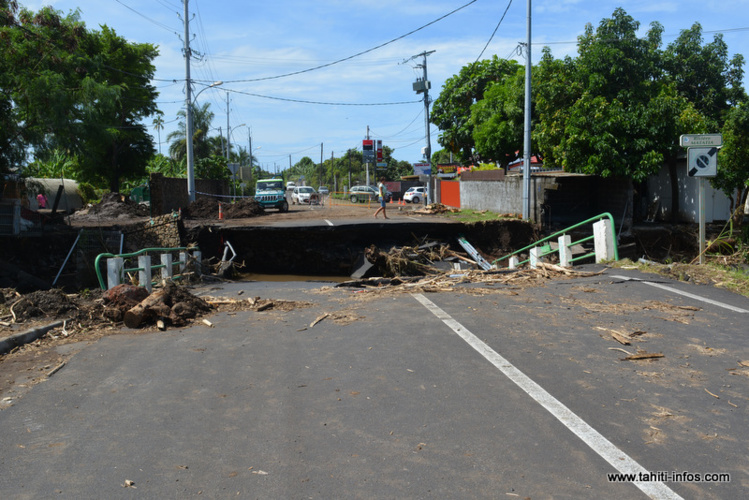 Le pont de la Matatia s'était écroulé lors des intempéries en janvier 2017.