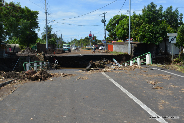 Le pont de la Matatia s'était écroulé lors des intempéries en janvier 2017.