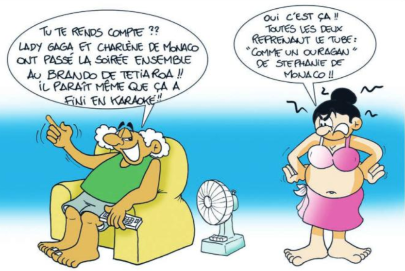 " Lady Gaga et Charlène de Monaco à Tetiaroa " par Munoz