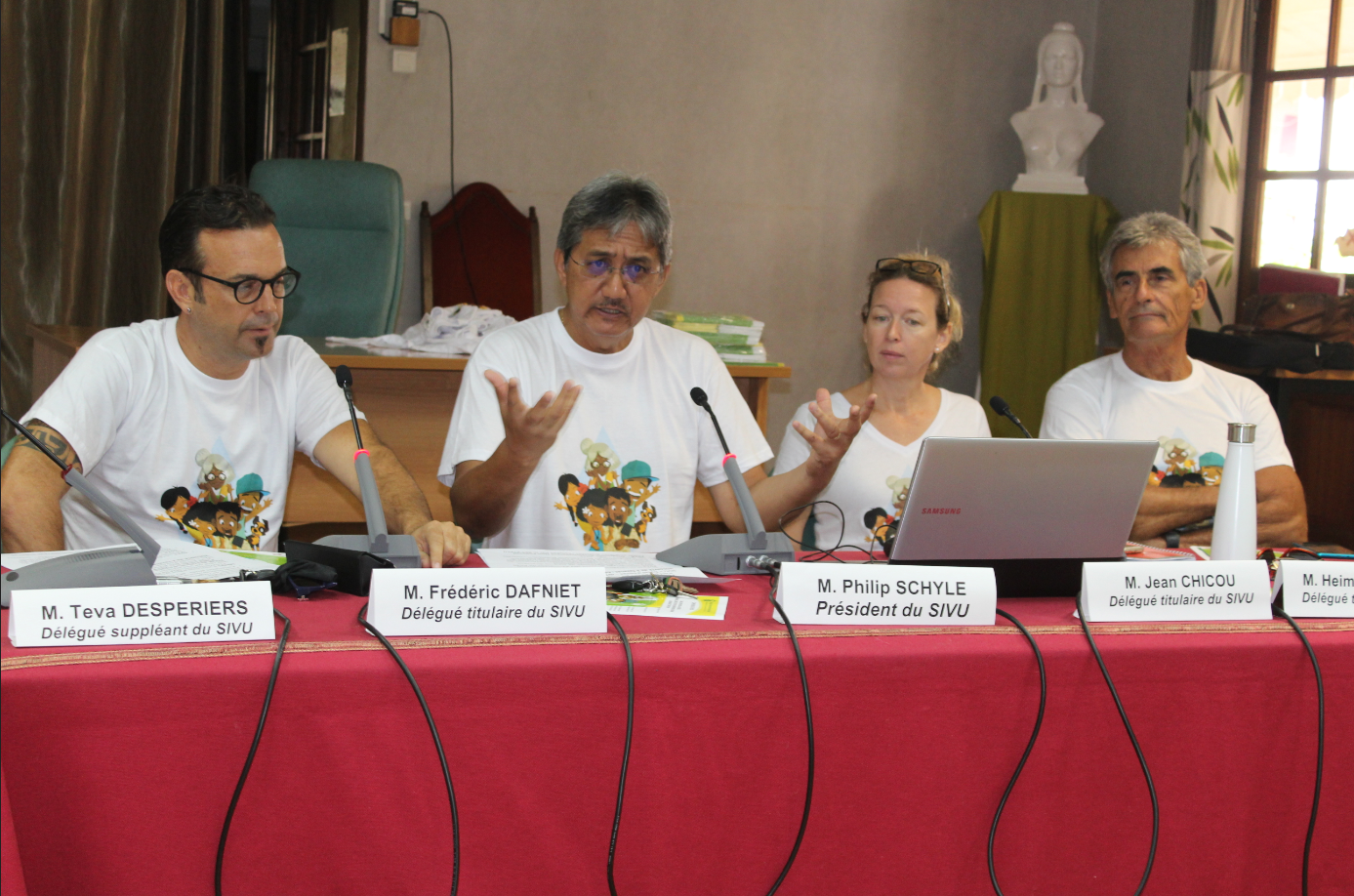De gauche à droite, Léo Marais, Philip Schyle, Stéphanie Pourlier et Jean Chicou.