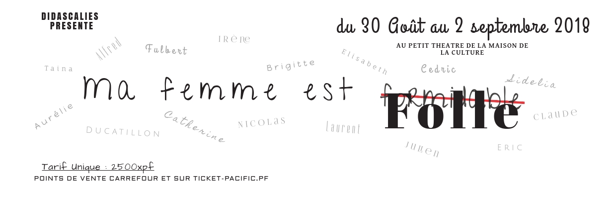 Ma femme est folle, une comédie de boulevard proposée par Didascalies