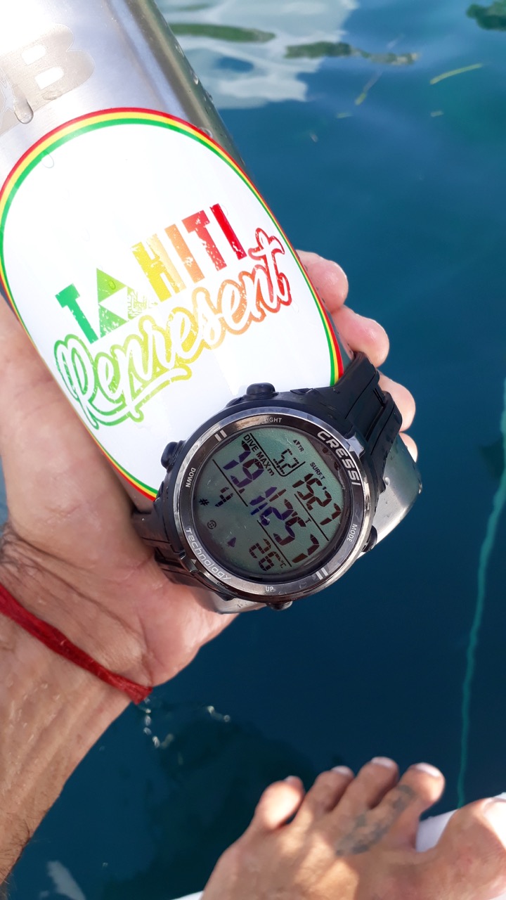 Notre apnéiste de Moorea a pu progresser à chaque journée de compétition