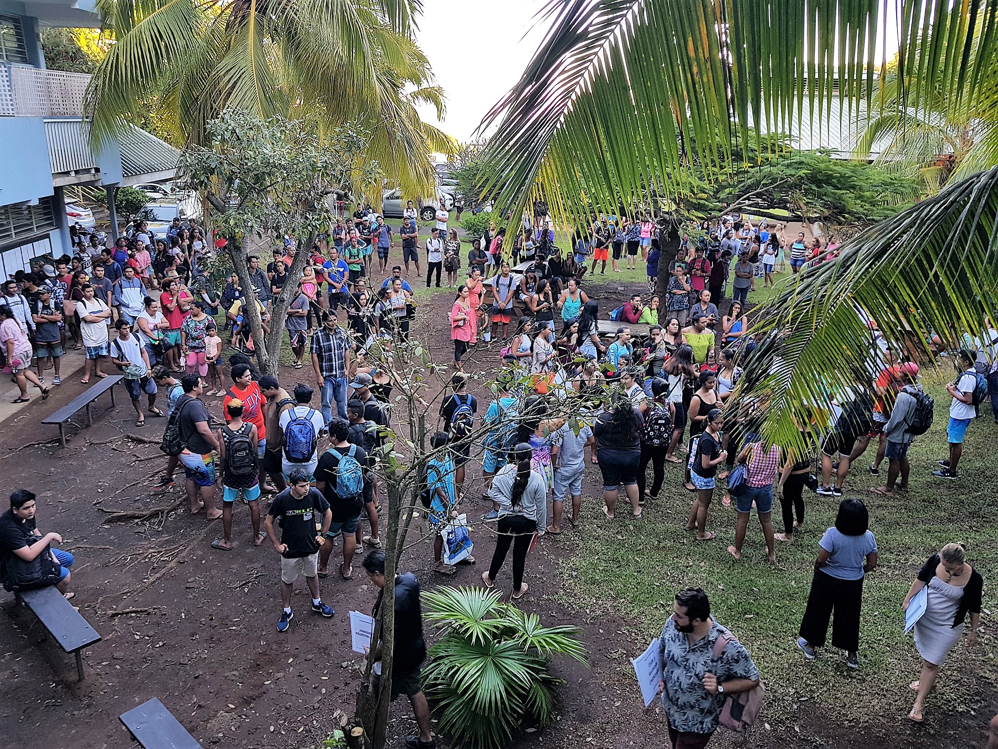 L'accueil des nouveaux élèves du lycée.