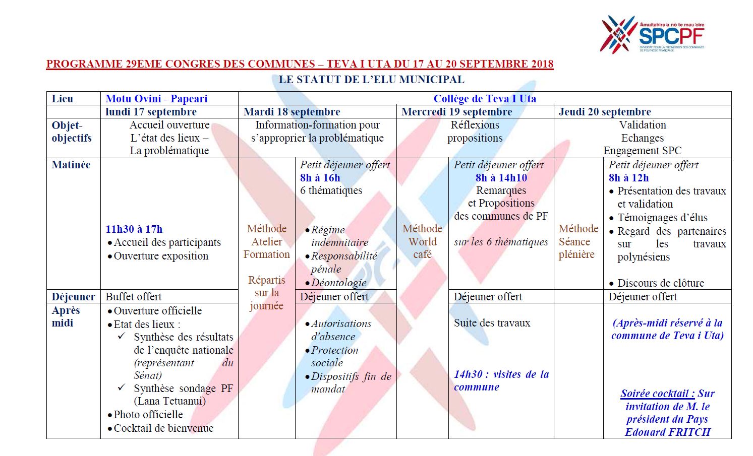 Le 29ème congrès des communes démarre lundi