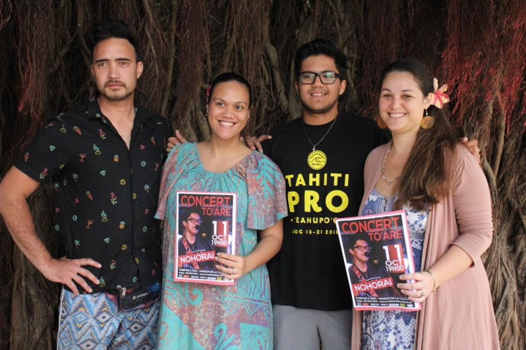 Hereatama Aumerand, Maeva Temaiana, Nohorai Temaiana et Hinatea Ahnne.