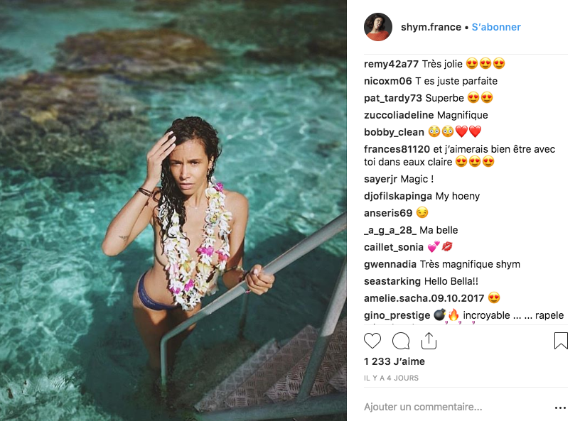 En vacances à Tahiti, Shy'm pose seins nus sur son compte Instagram