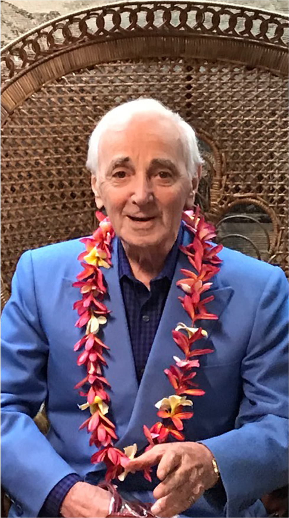 Charles Aznavour à son arrivée à Tahti Fa'a ( photo 4 events pacific)