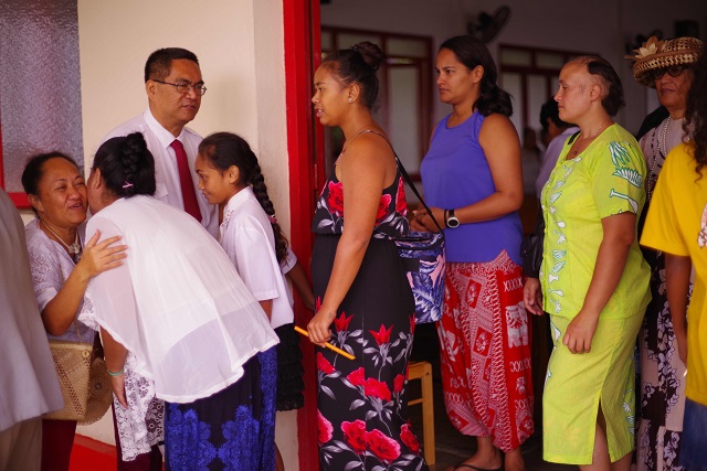 Godfrey Marcus, pasteur, à l'église de la Vallée du Tir, un lieu très important pour une bonne partie de la communauté tahitienne.