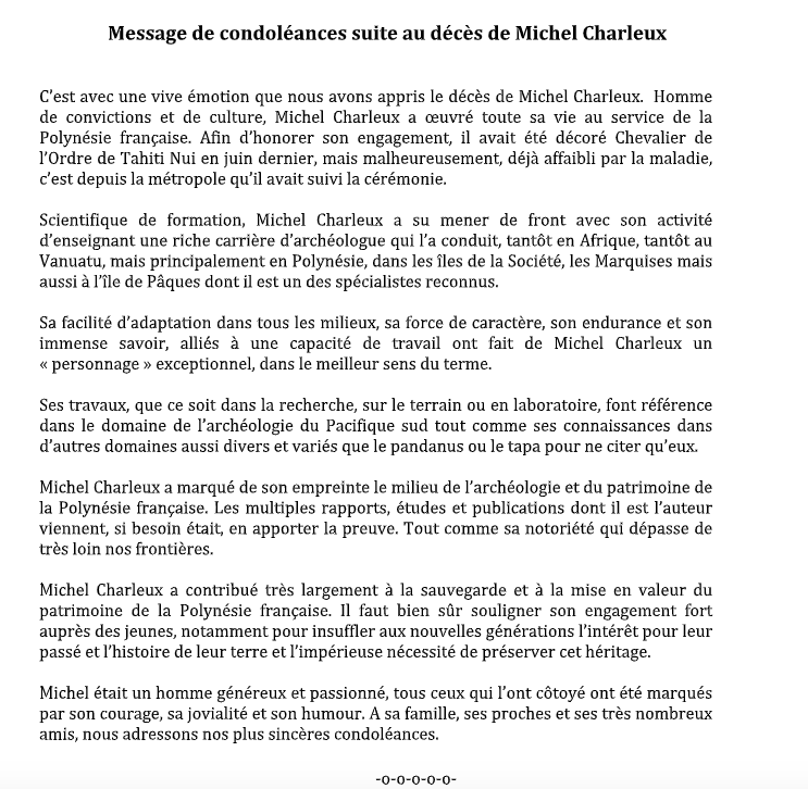 Michel Charleux, archéologue passionné et passionnant, est décédé