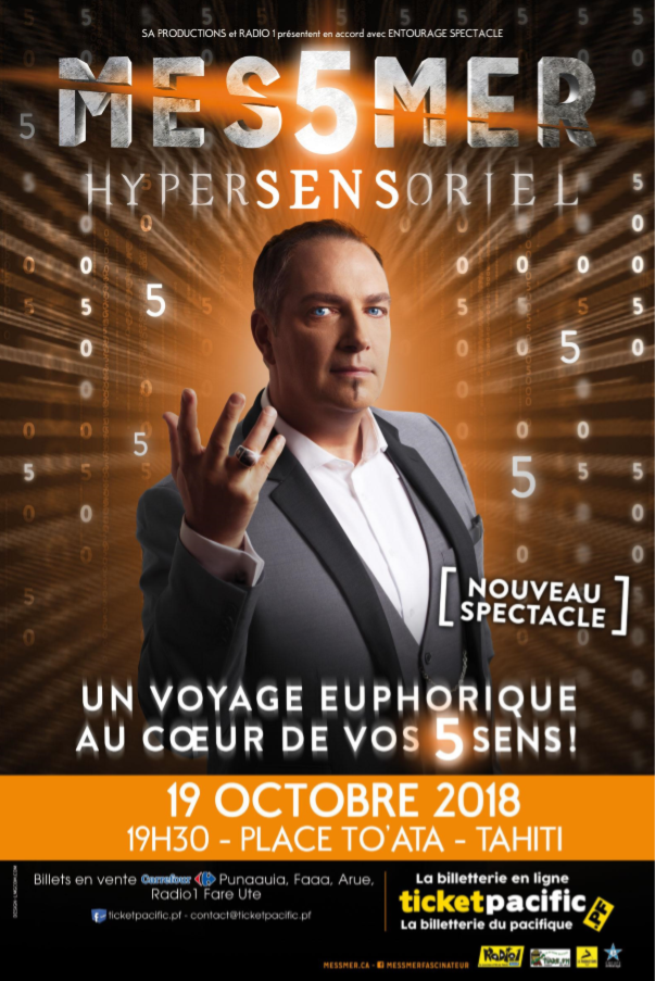 Messmer, "l'ambassadeur" de l'hypnose sur scène à To'ata