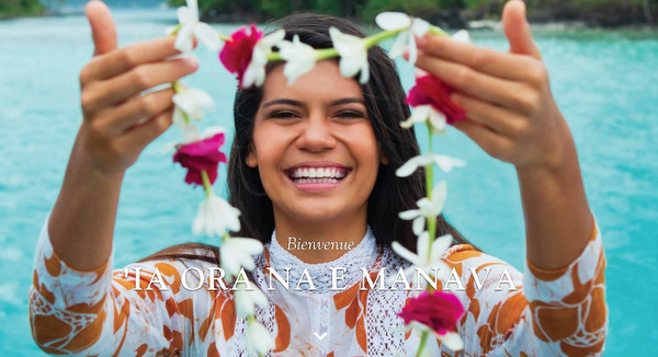 Capture d'écran du site internet de Tahiti Tourisme