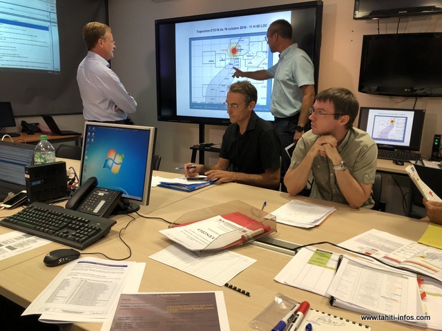 Une cellule de crise fictive a été mise en place, mardi, dans les locaux du Haut-commissariat.