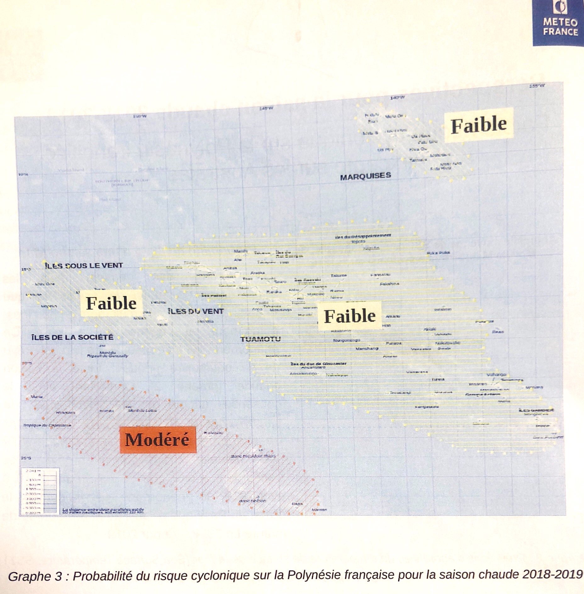 Cyclone : Faible risque sur le territoire excepté aux Australes