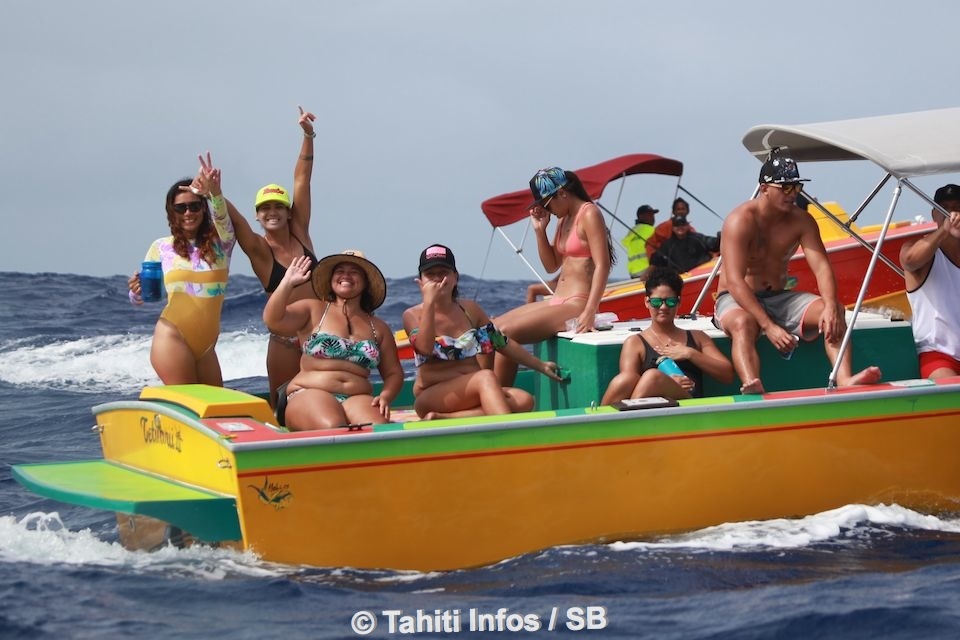 Belle ambiance malgré la mer formée