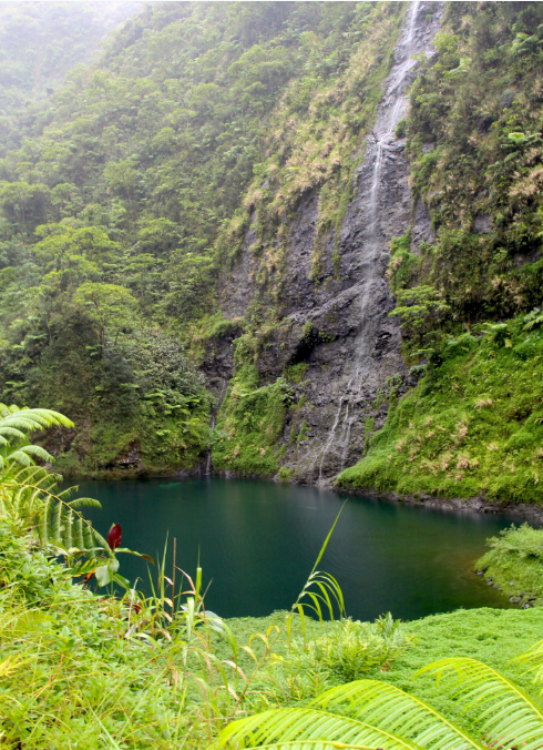Un petit plan d’eau juste en aval du lac.