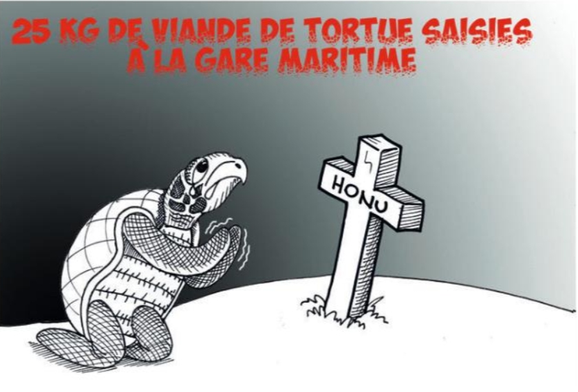 " La contrebande de tortues  " par Munoz