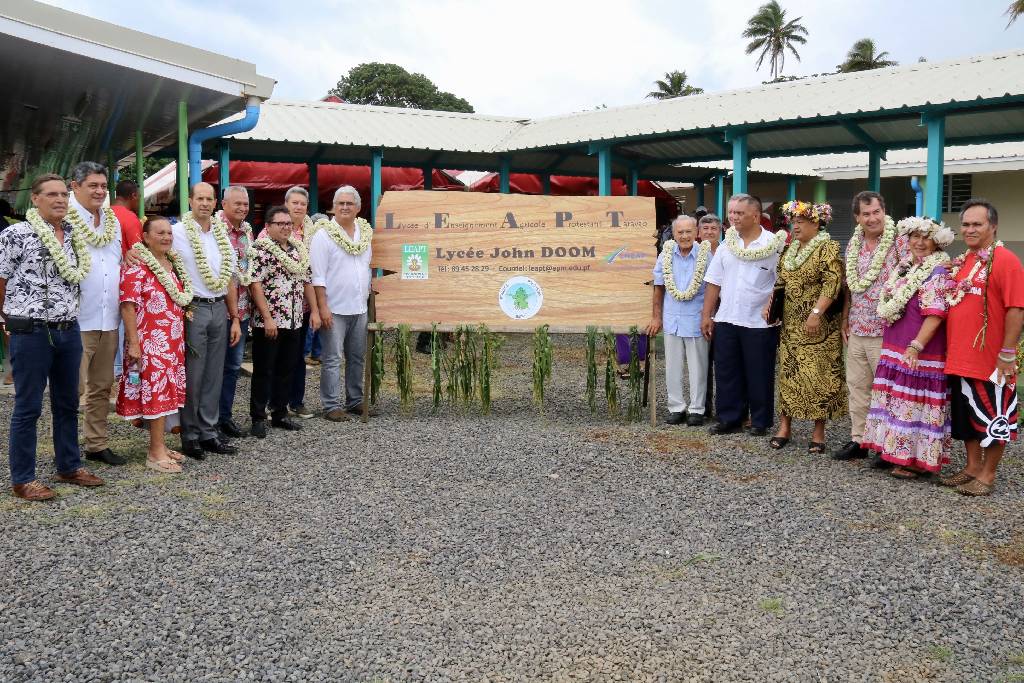 Le lycée a été inauguré vendredi 17 novembre. Crédit Haut-commissariat de la Polynésie française.