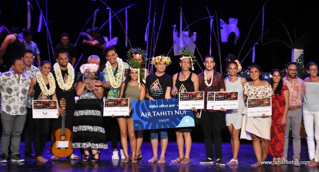 Les lauréats dans la catégorie Tapairu.