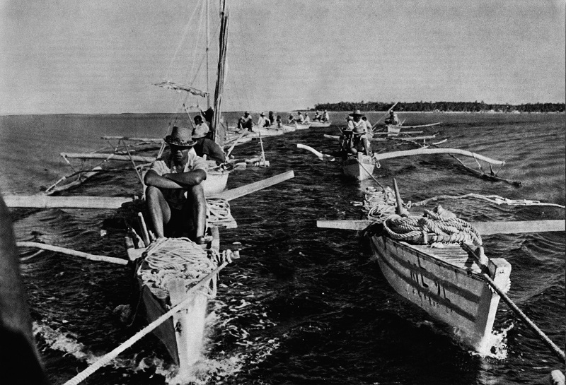 Au départ, les nacres sauvages sont récoltées par des plongeurs