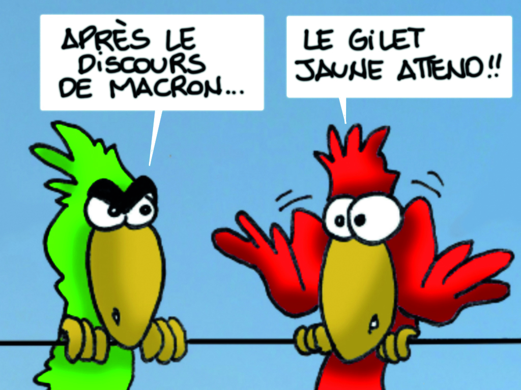 " Macron et le gilet jaune " par Munoz