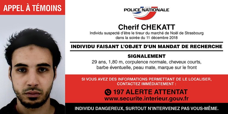 Chérif Chekatt a été abattu par la police à Strasbourg