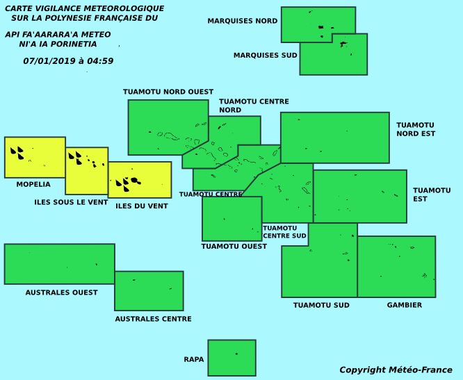 Les fortes pluies encore présentes sur la Société ces deux prochains jours