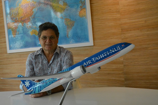Le P-dg d'Air Tahiti Nui, Michel Monvoisin, souligne que la ligne à destination du Japon est une "préoccupation".