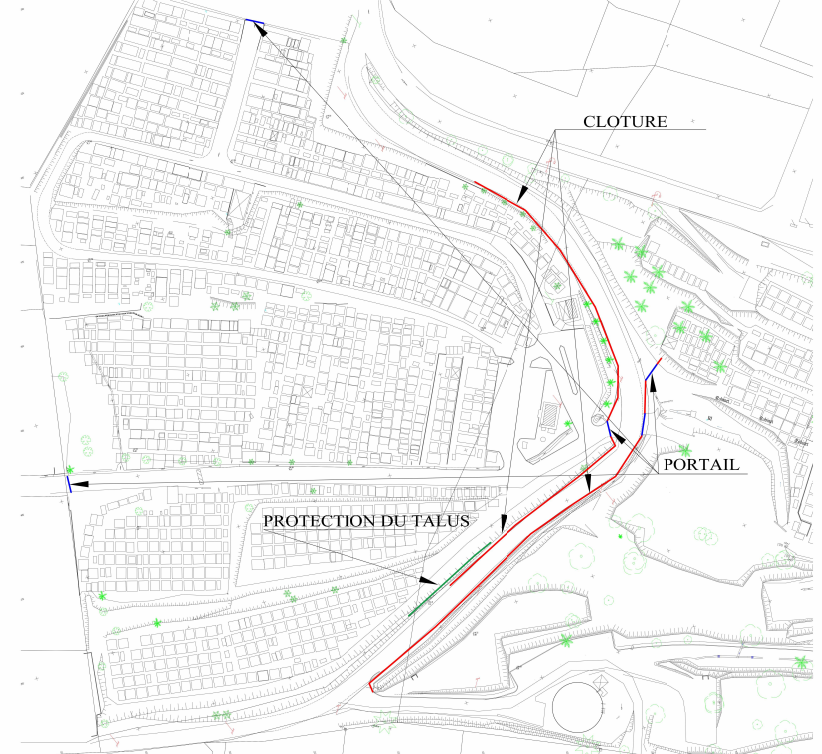 Voici le plan du futur cimetière.
