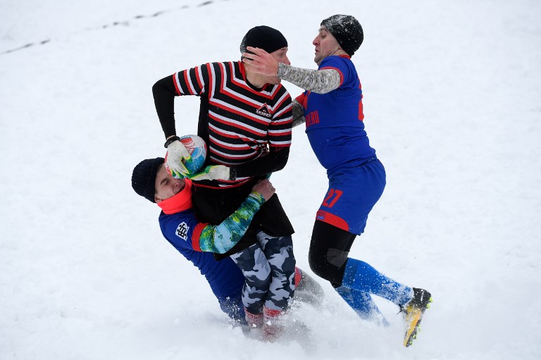 En Russie, le "rugby sur neige" fait son trou
