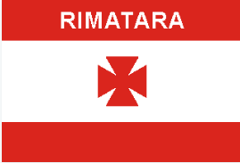 Le drapeau de Rimatara avant le protectorat français.