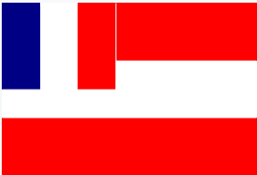 Le drapeau de Rimatara après l’instauration du protectorat.