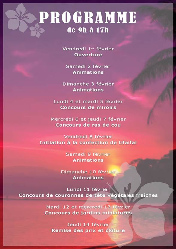Papeete : la fleur et l'artisanat à l'honneur à partir de vendredi