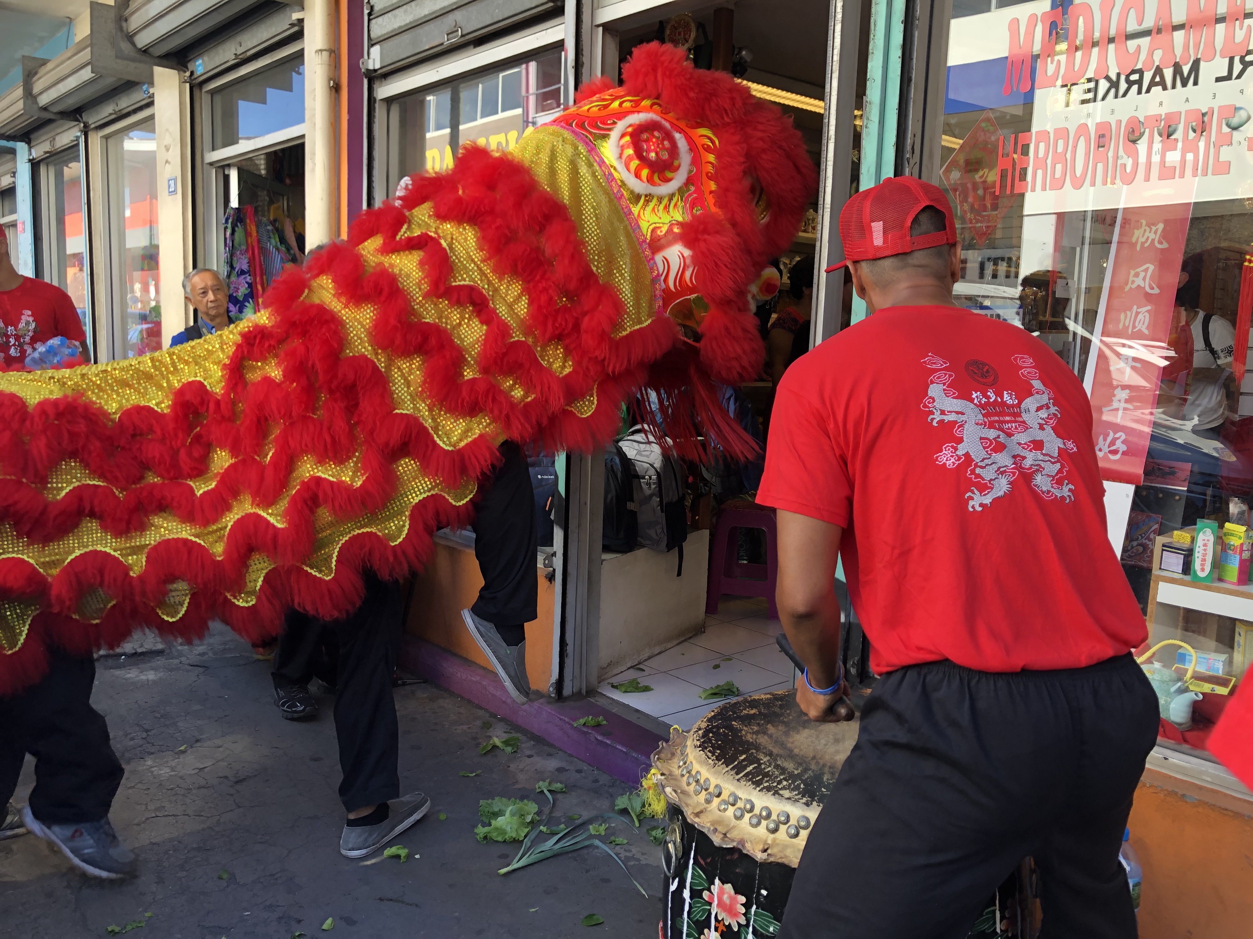 Les lions ont dansé pour l'ouverture de l'année du Cochon de terre