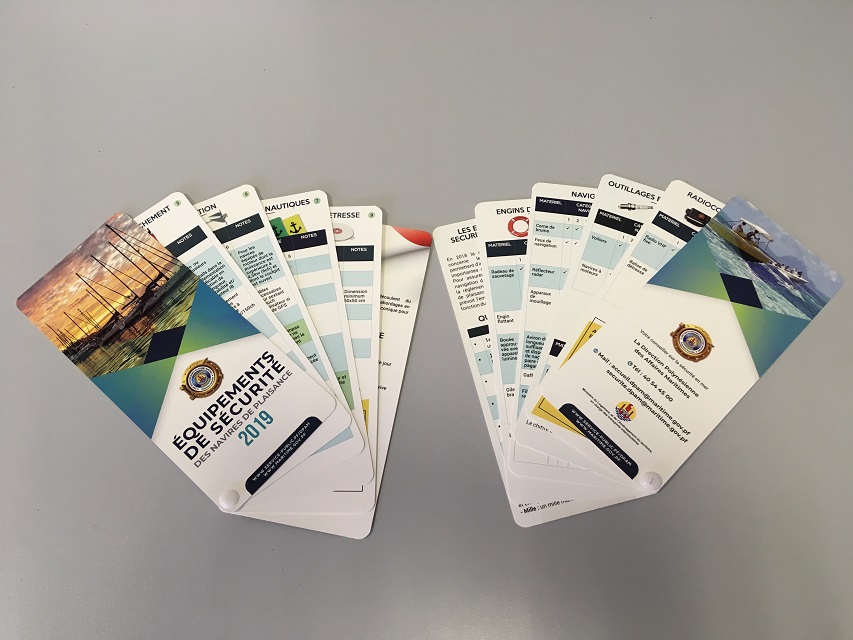 Un flyer sur les matériels de sécurité en mer