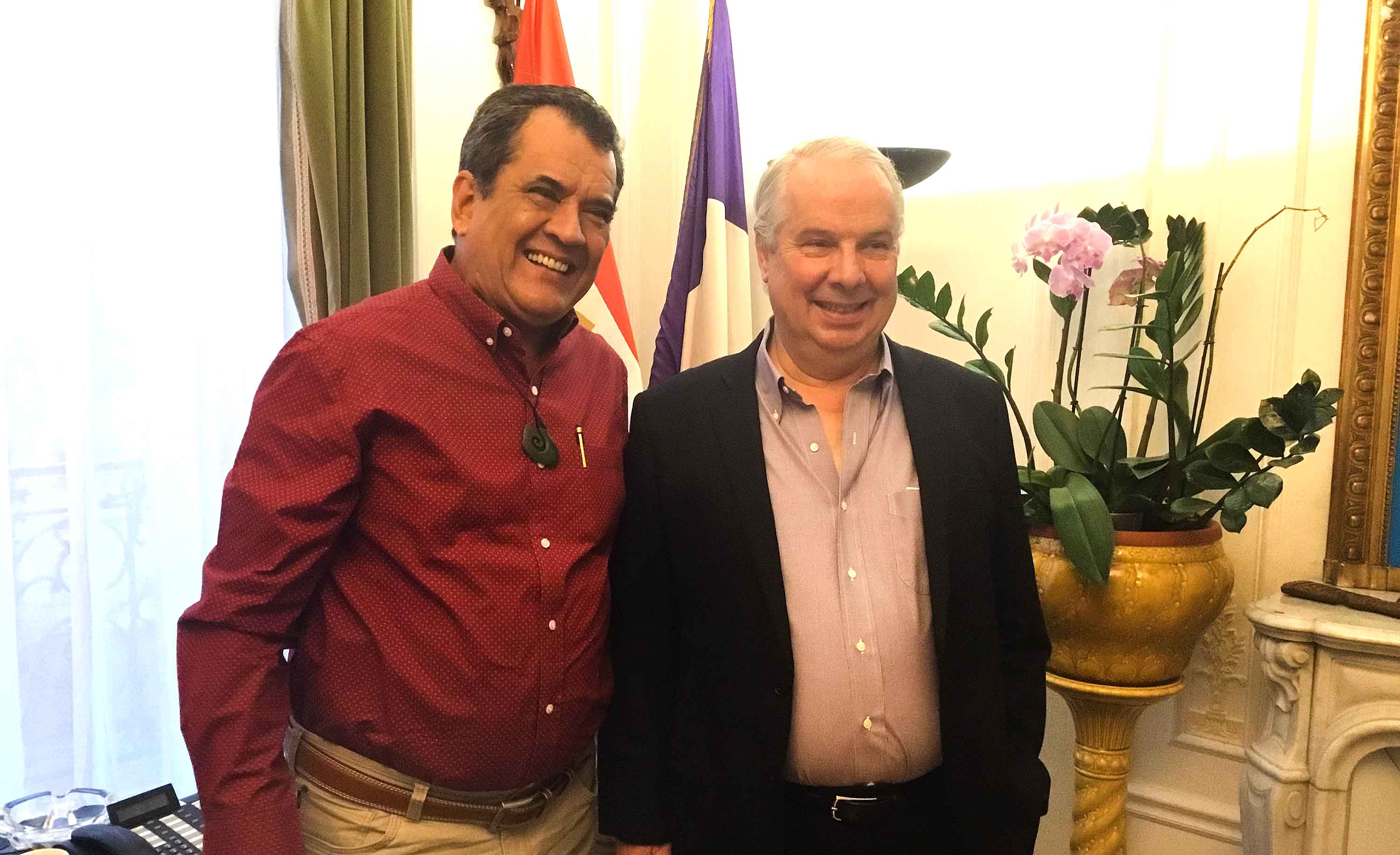 Entretien à Paris entre Edouard Fritch et le président de French Bee