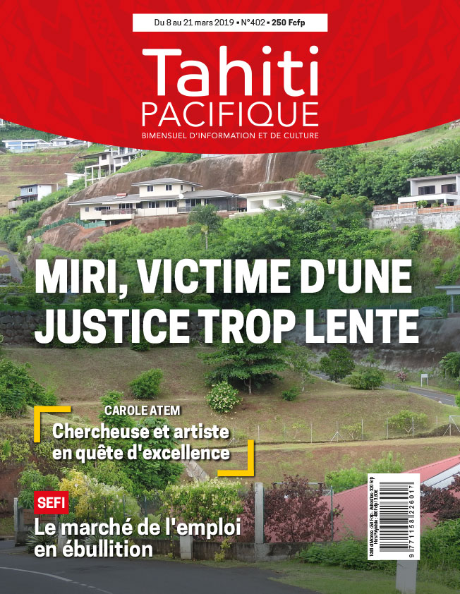 À la Une de Tahiti Pacifique, vendredi 8 mars