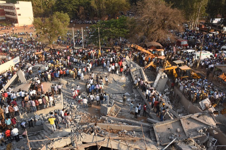 Inde: deux morts dans l'effondrement d'un bâtiment, nombreux disparus