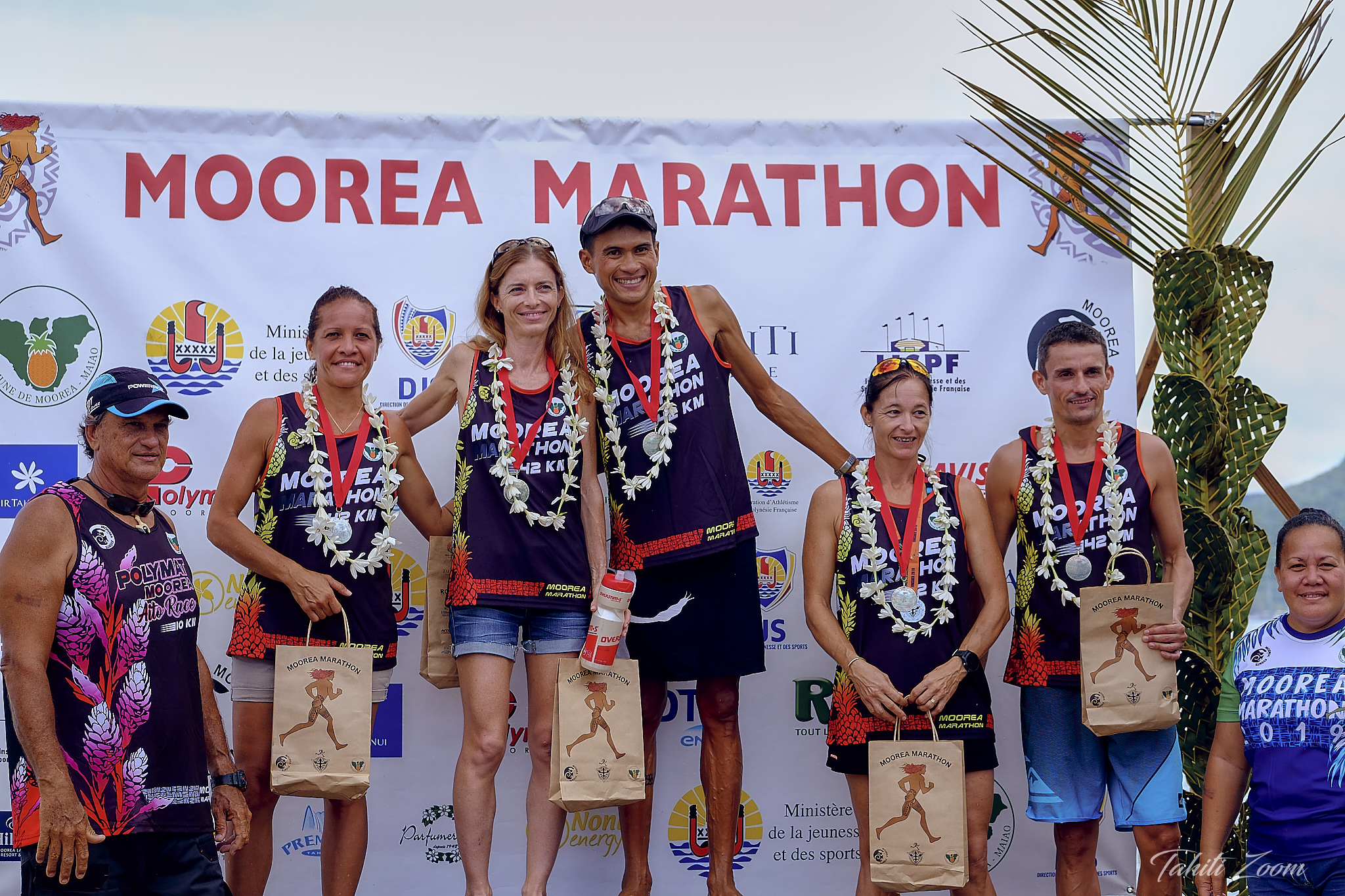 Le podium de la course reine © Tahiti Zoom/Moorea Events