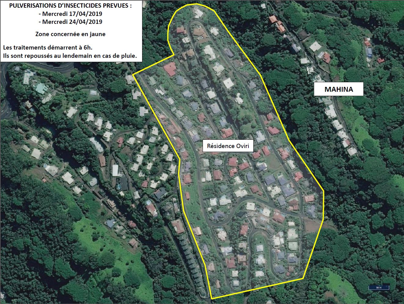 Dengue de type 2 : une pulvérisation d'insecticide est prévue ce mercredi à Oviri - Mahina