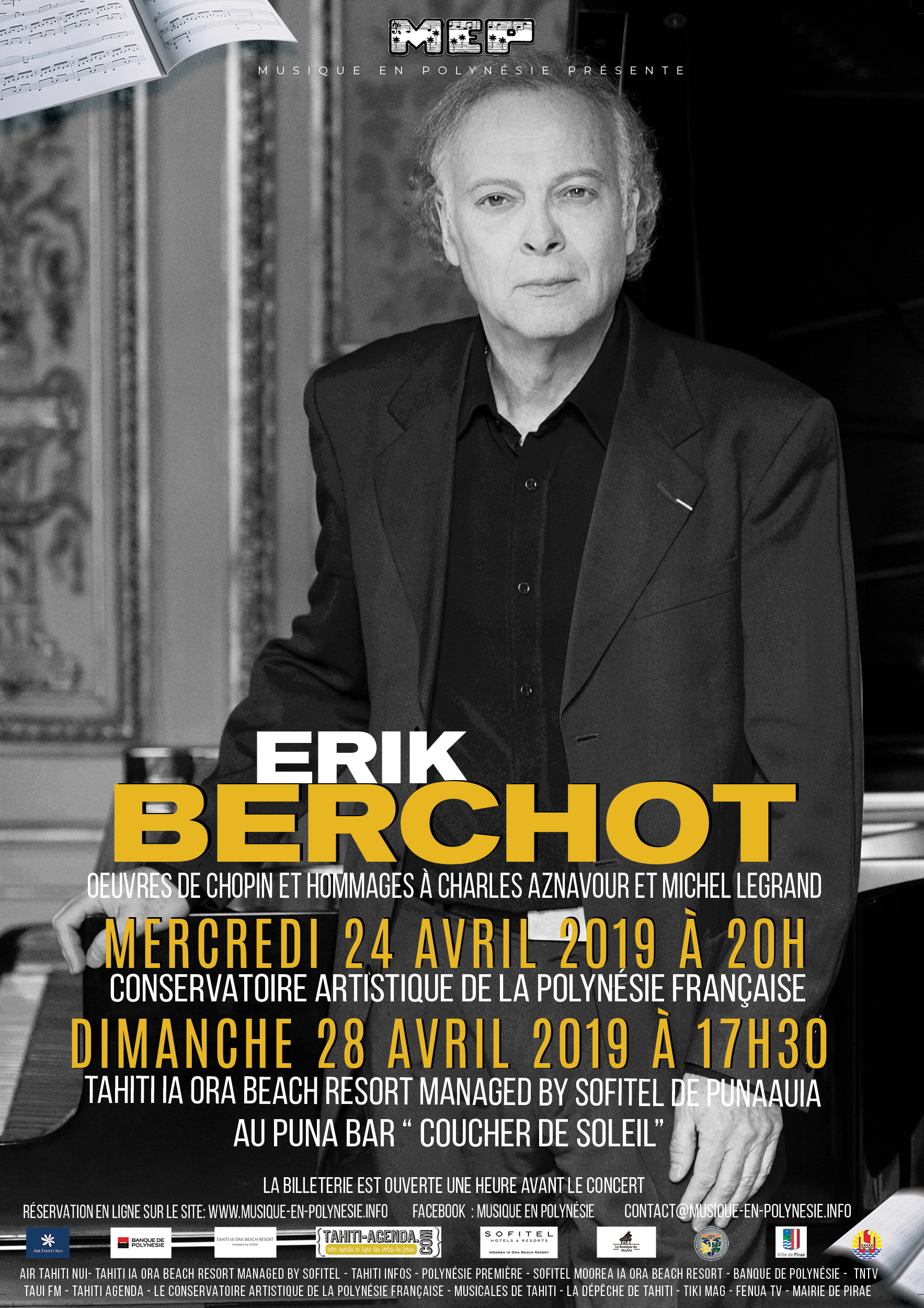 Le pianiste Érik Berchot rend hommage aux "grands hommes de sa vie"