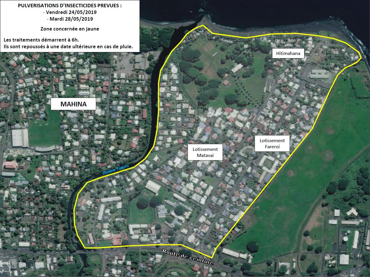 Dengue : nouvelles pulvérisations à Mahina vendredi