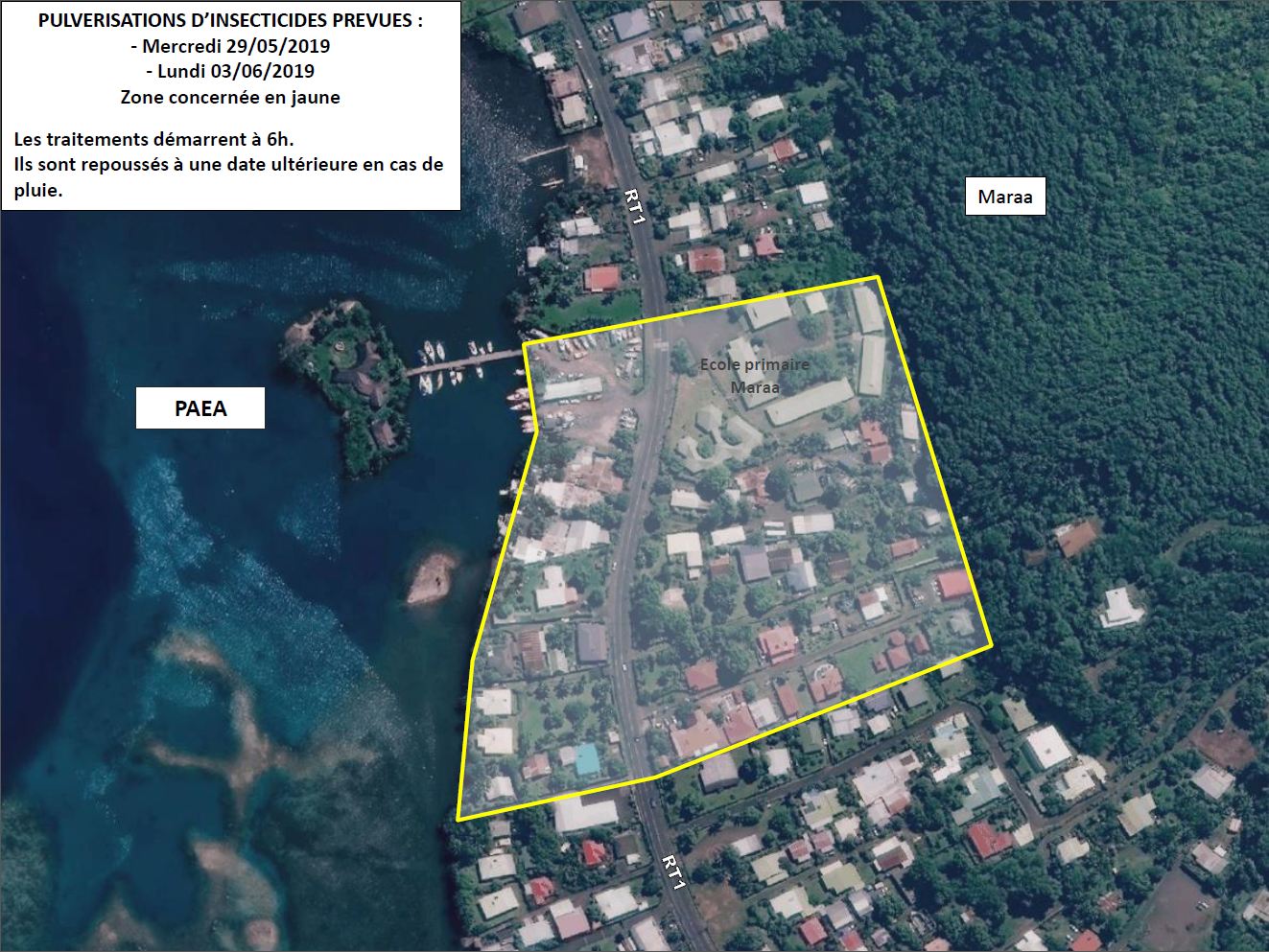 Dengue 2 : pulvérisations insecticides à Faa'a et Paea