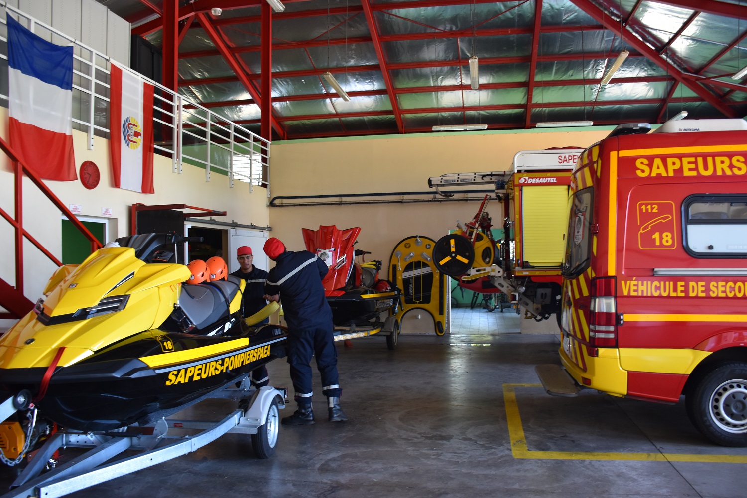 Le centre de secours de Paea est l'un des plus récents du fenua. Il a été inauguré en 2013.
