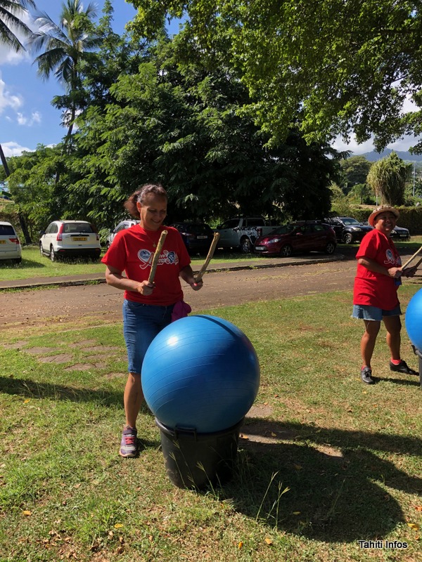 Christelle Lehartel au Cardio drumming