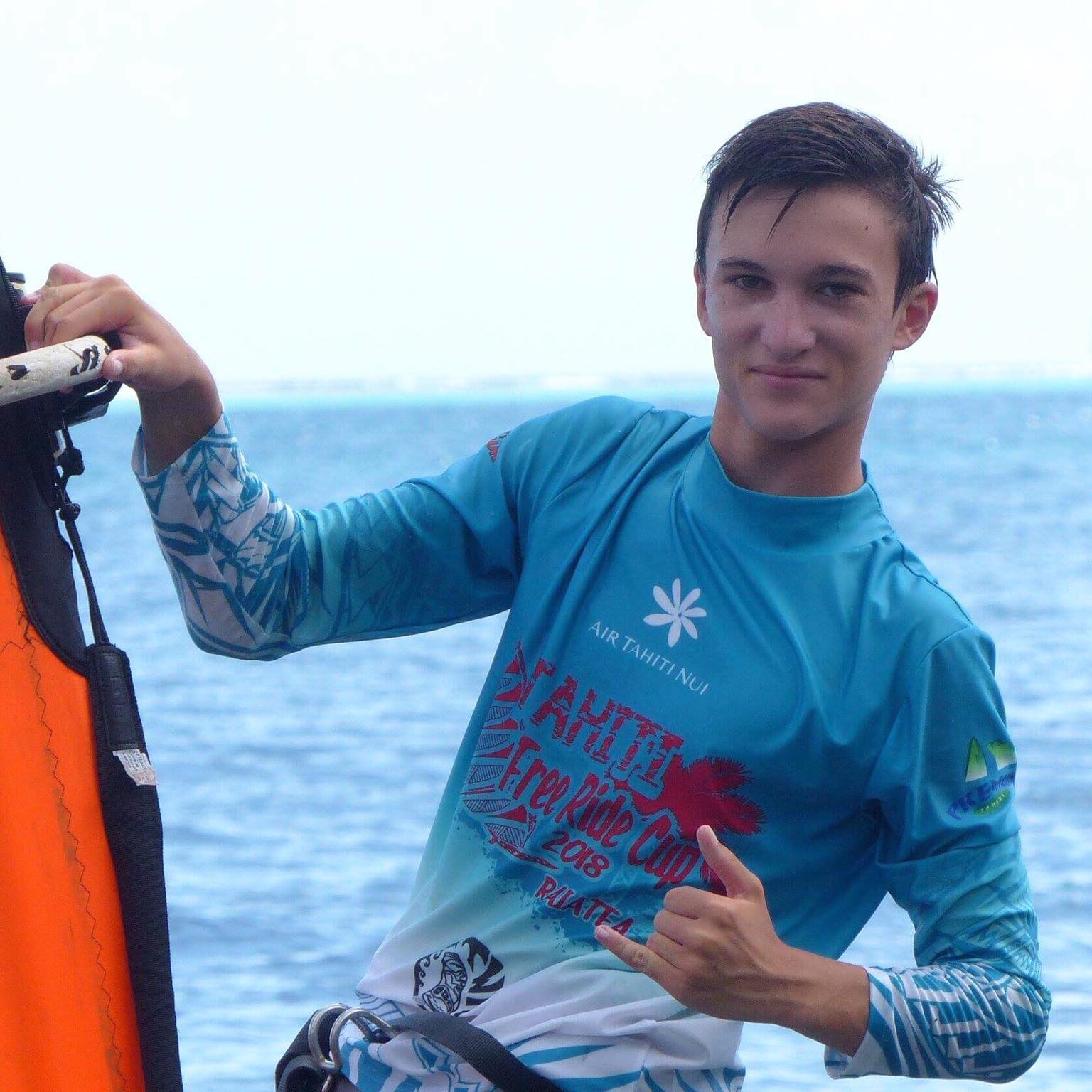 Mathieu Michaux, windsurfeur de Raiatea