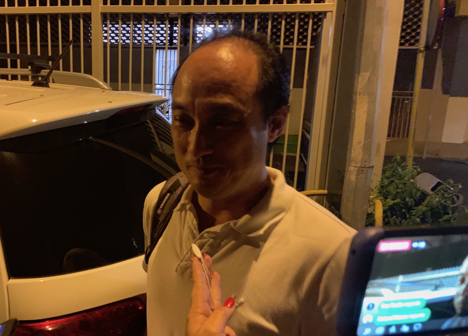 L'avocat de Francis Stein, Me Arcus Usang, à la sortie du palais de justice.