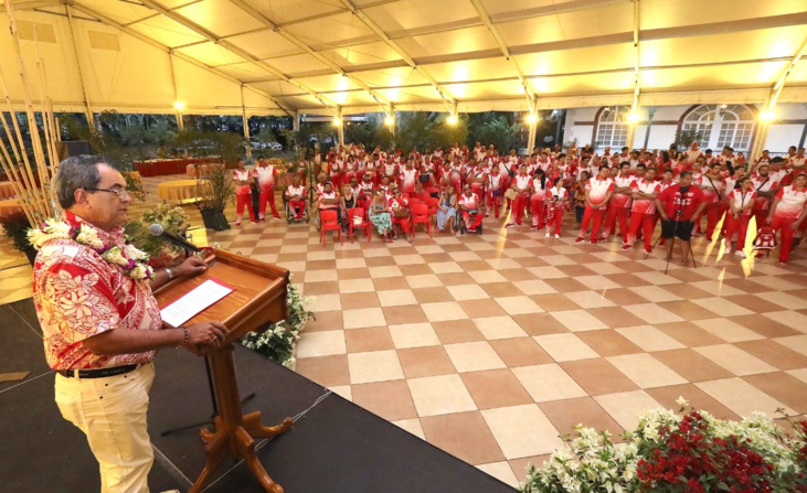 Le Président Edouard Fritch s'est adressé à l'ensemble de la délégation